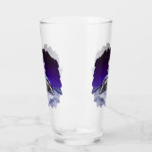 Grauwölfe im Winterschnee in der Nacht Glas (Links)