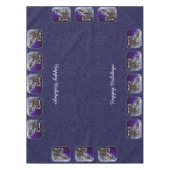 Grauwölfe im Winterschnee in der Nacht Tischdecke (Vorderseite)