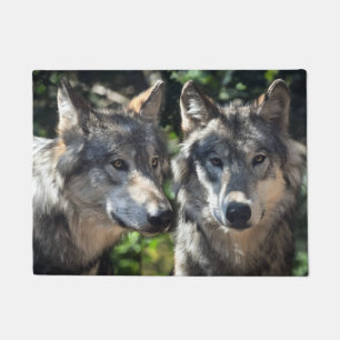 Grauwölfe in der Wildnis Fußmatte