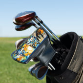 Grauwölfe und Wildblumen Golf Headcover (In Situ)