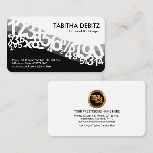 Grauzahlwaves Accountant Visitenkarte (Vorne/Hinten)