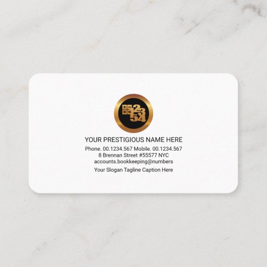 Grauzahlwaves Accountant Visitenkarte (Rückseite)