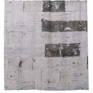 Grauzementwand Duschvorhang