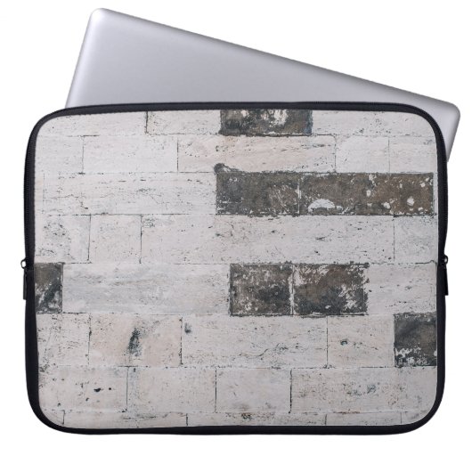 Grauzementwand Laptopschutzhülle (Vorderseite)