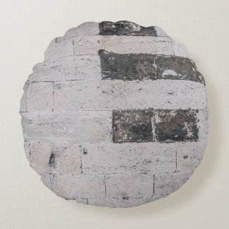 Grauzementwand Rundes Kissen