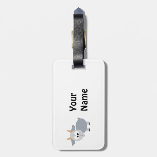 Grauziege Gepäckanhänger (Rückseite vertikal)