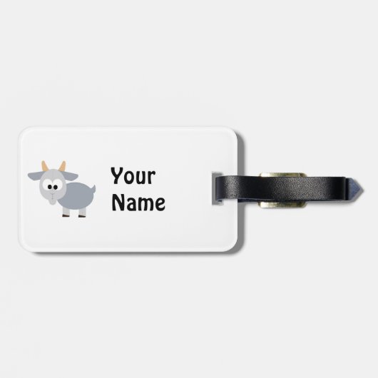 Grauziege Gepäckanhänger (Rückseite horizontal)