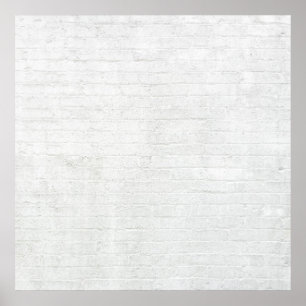 Grauziegelmauer Weiße Steine Hintergrundfarbe Poster