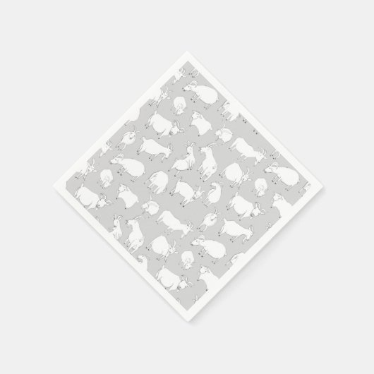 Grauziegen spielen serviette (Ecke)