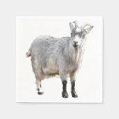 Grauziegenfarm Tiernaturfotografie Serviette (Vorderseite)