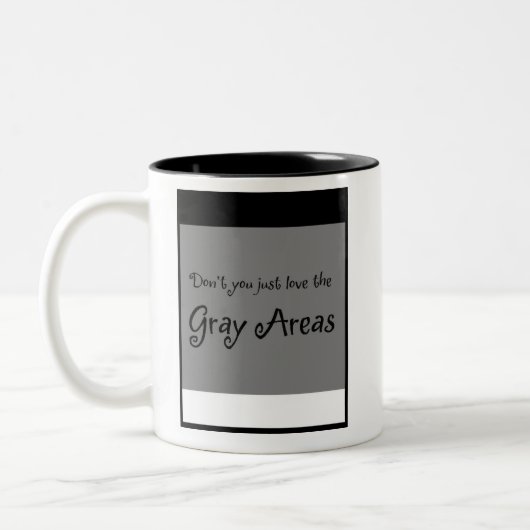 Grauzone-Kaffeetasse Zweifarbige Tasse (Links)