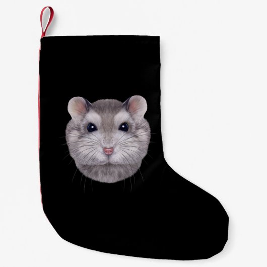 Grauzwerg-Hamster-Gesicht Kleiner Weihnachtsstrumpf (Vorderseite)