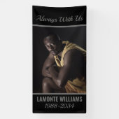 Grave Blanket immer mit uns maßgeschneiderten Foto Banner (Vertikal)