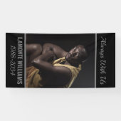 Grave Blanket immer mit uns maßgeschneiderten Foto Banner (Horizontal)