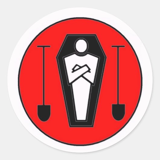 Grave Diggers Gewerkschaft 13 Runder Aufkleber (Vorderseite)