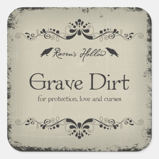 Grave Dirt Halloween Jar Sticker (Vorderseite)