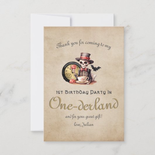 Grave Mistake Gothic Skeleton Halloween Baby Bday Dankeskarte (Vorderseite)