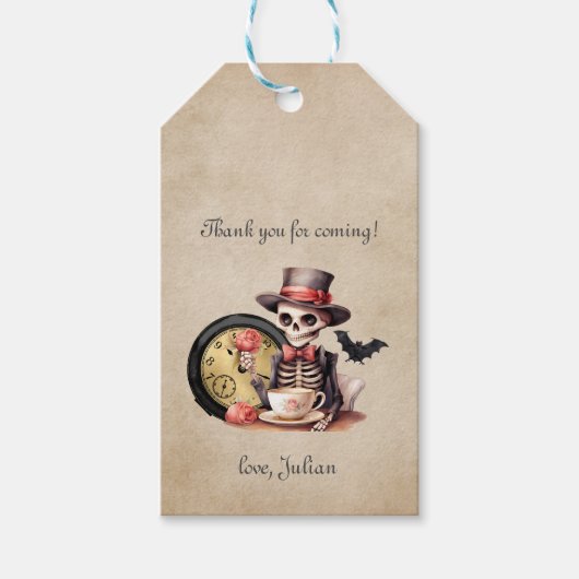 Grave Mistake Gothic Skeleton Halloween Baby Bday Geschenkanhänger (Vorderseite)