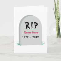 Grave RIP über der Hill Geburtstagskarte