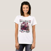 Grave Skeleton Drink Cat Kaffee T-Shirt (Vorne ganz)