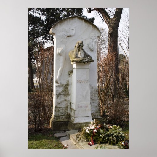 Grave von Johannes Brahms Poster (Vorne)