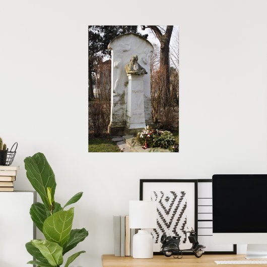 Grave von Johannes Brahms Poster (Heimbüro)