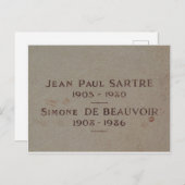 Grave von Simone de Beauvoir und Jean-Paul Sartre Postkarte (Vorne/Hinten)