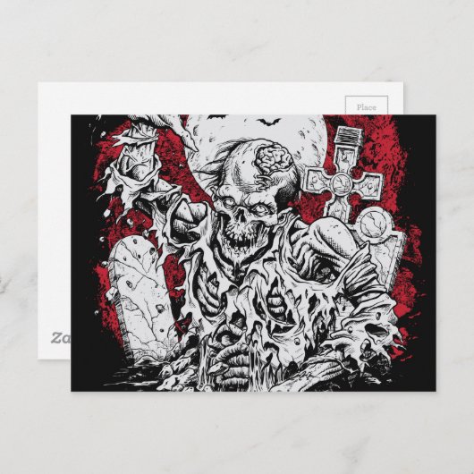 Grave Zombie Postkarte (Vorne/Hinten)