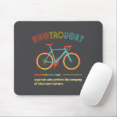 Gravel Bike Biketrovert Funny Cycling Quote Introv Mousepad (Mit Mouse)
