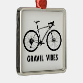 Gravel Vibes Cycling Ornament Aus Metall (Rechts)