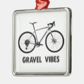 Gravel Vibes Cycling Ornament Aus Metall (Links)