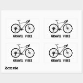 Gravel Vibes Cycling Rechteckiger Aufkleber (Blatt)