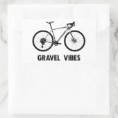 Gravel Vibes Cycling Rechteckiger Aufkleber (Tasche)