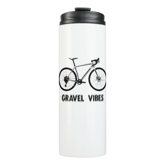 Gravel Vibes Cycling Thermosbecher (Vorderseite)