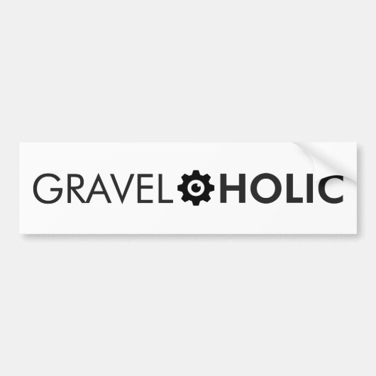 Gravelaholic Gravel Cycling Autoaufkleber (Vorne)