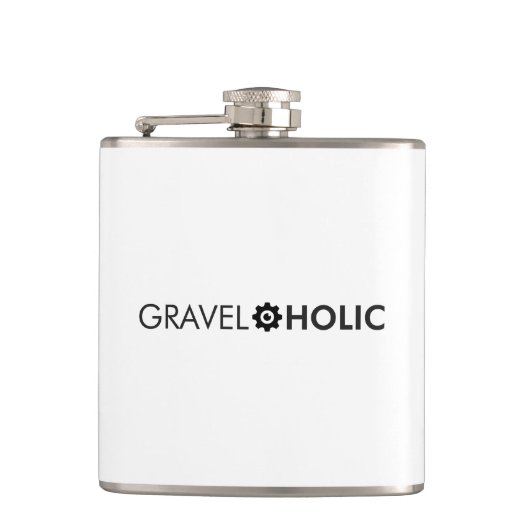 Gravelaholic Gravel Cycling Flachmann (Vorderseite)