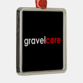 Gravelcore Gravel Cycling Ornament Aus Metall (Rechts)