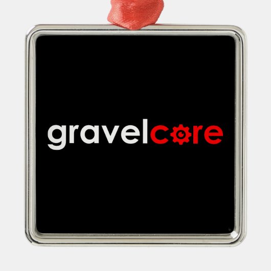 Gravelcore Gravel Cycling Ornament Aus Metall (Vorne)