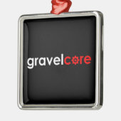 Gravelcore Gravel Cycling Ornament Aus Metall (Links)