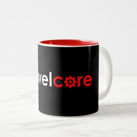 Gravelcore Gravel Cycling Zweifarbige Tasse (VorderseiteRechts)