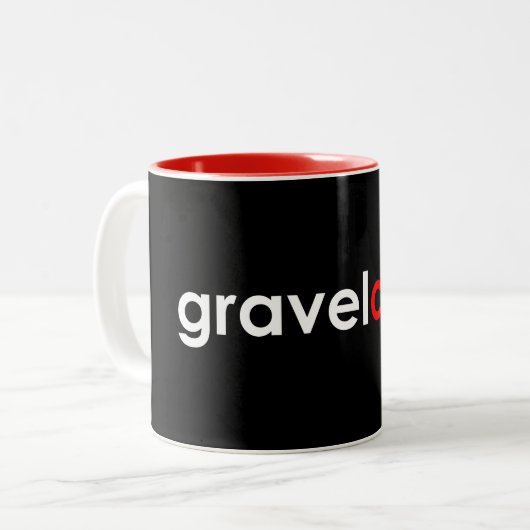 Gravelcore Gravel Cycling Zweifarbige Tasse (Vorderseite Links)