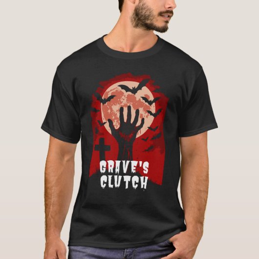 Grave's Clutch Halloween Horror Design T-Shirt (Vorderseite)