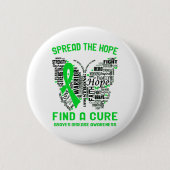Graves Disease Awareness Month Ribbon Ohrts Button (Vorderseite)