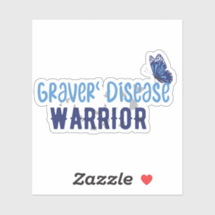 Grave's Disease Warrior Butterflies Aufkleber