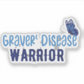 Grave's Disease Warrior Butterflies Aufkleber (Vorderseite)