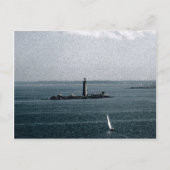 Graves Light in Boston Harbor Postkarte (Vorderseite)