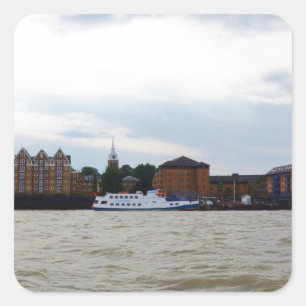 Gravesend in Kent. Quadratischer Aufkleber
