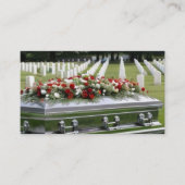 Graveside Service Silver Casket Visitenkarte (Vorderseite)