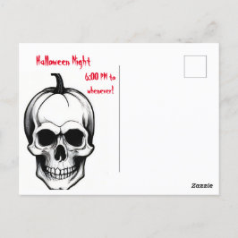 Graveston und Schädel Postkarte