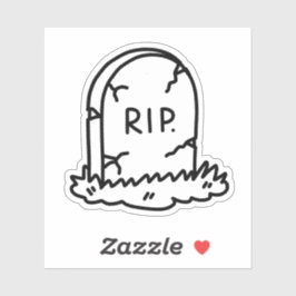 Gravestone doodle aufkleber